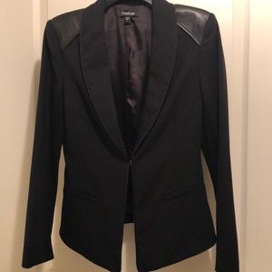 Bebe black jacket with leather trim 2 NWOT